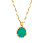 Load image into Gallery viewer, Agate Green Medallion Pendant
