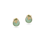 Load image into Gallery viewer, Queen Bee Quartz Green Earrings