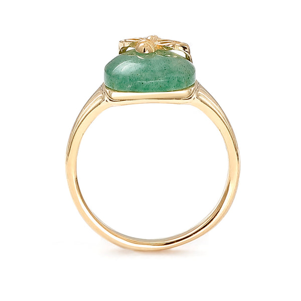 Queen Bee Quartz Green Ring