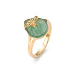 Load image into Gallery viewer, Queen Bee Quartz Green Ring
