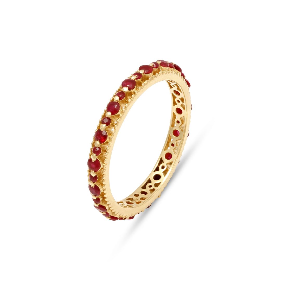 Verone Banded Red Ring
