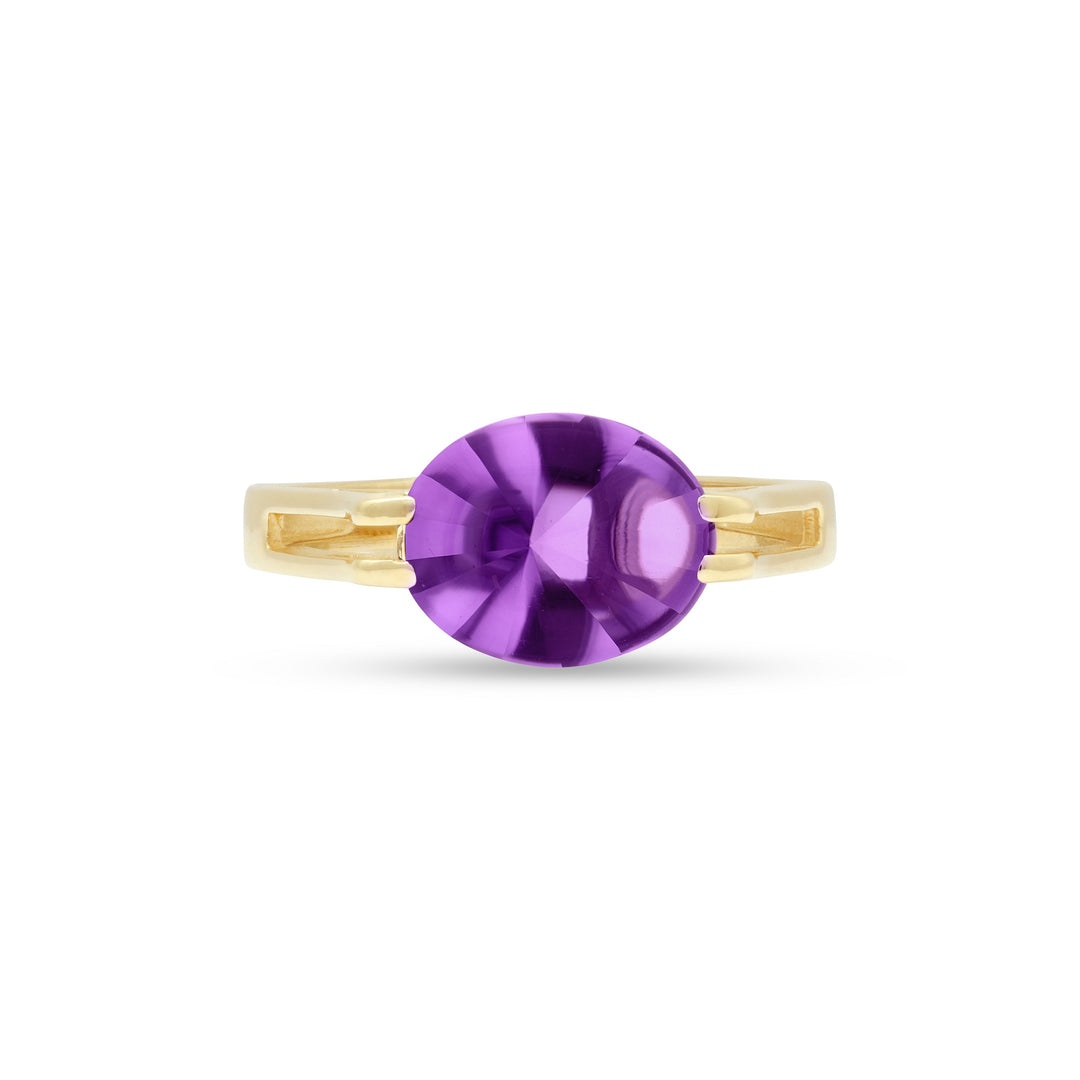 Purple Ice Round Cut Ring
