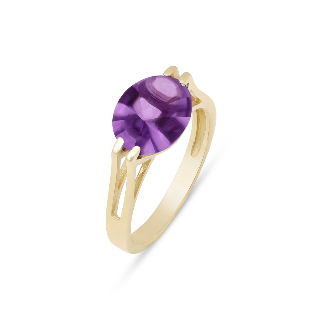 Purple Ice Round Cut Ring
