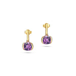 Load image into Gallery viewer, Purple Ice Cushion Earrings
