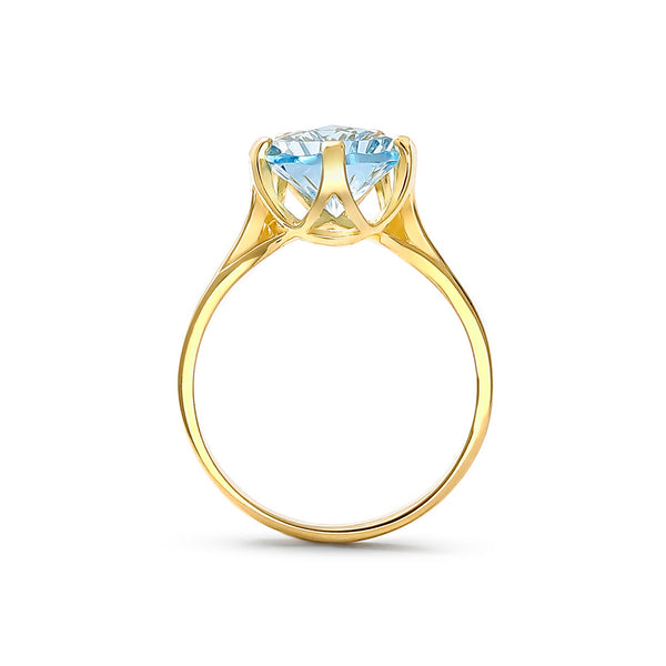 Blue Frost Round Cut Ring