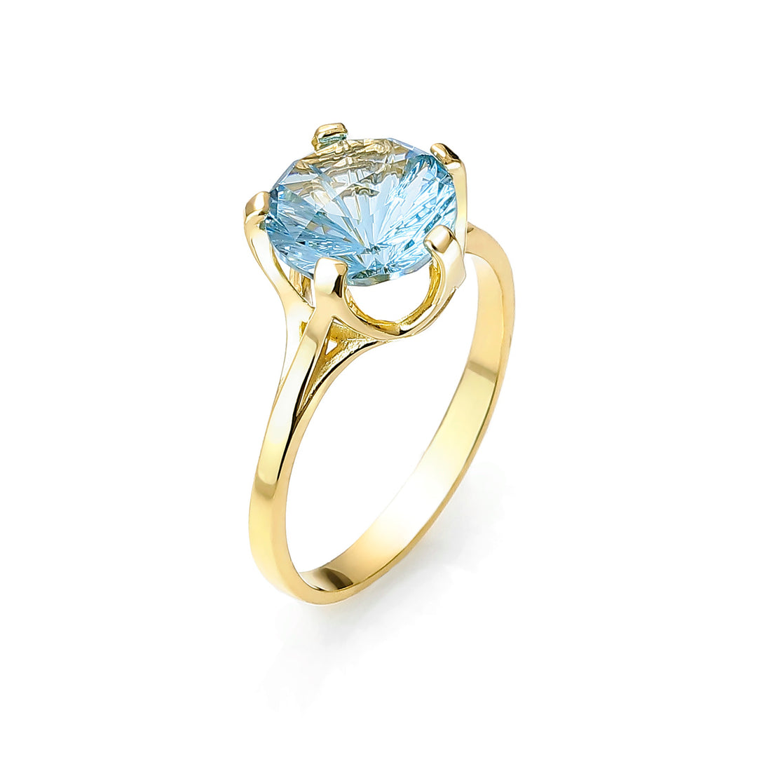 Blue Frost Round Cut Ring