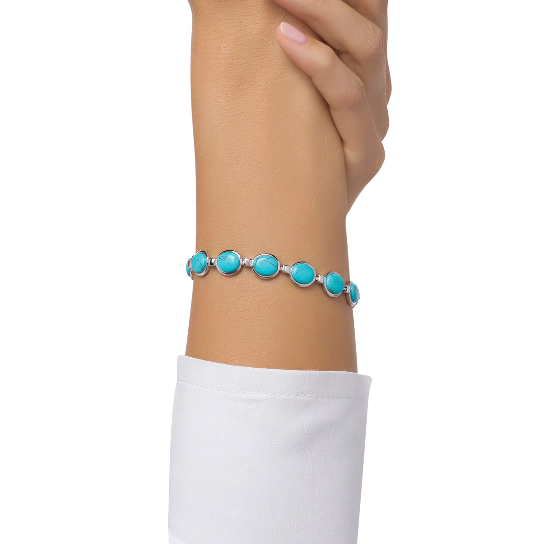 Oval Amulet Turquoise Bracelet