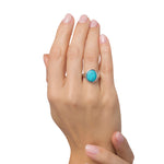 Load image into Gallery viewer, Oval Amulet Turquoise Ring
