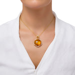 Load image into Gallery viewer, Sparkly Hibiscus Honey Pendant