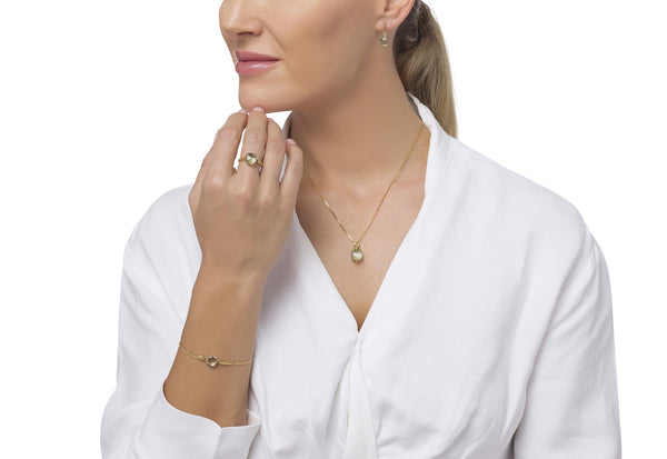 Frozen Lake Square Cut Green Earrings