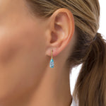 Load image into Gallery viewer, Glacier Drop Cut Blue Earrings