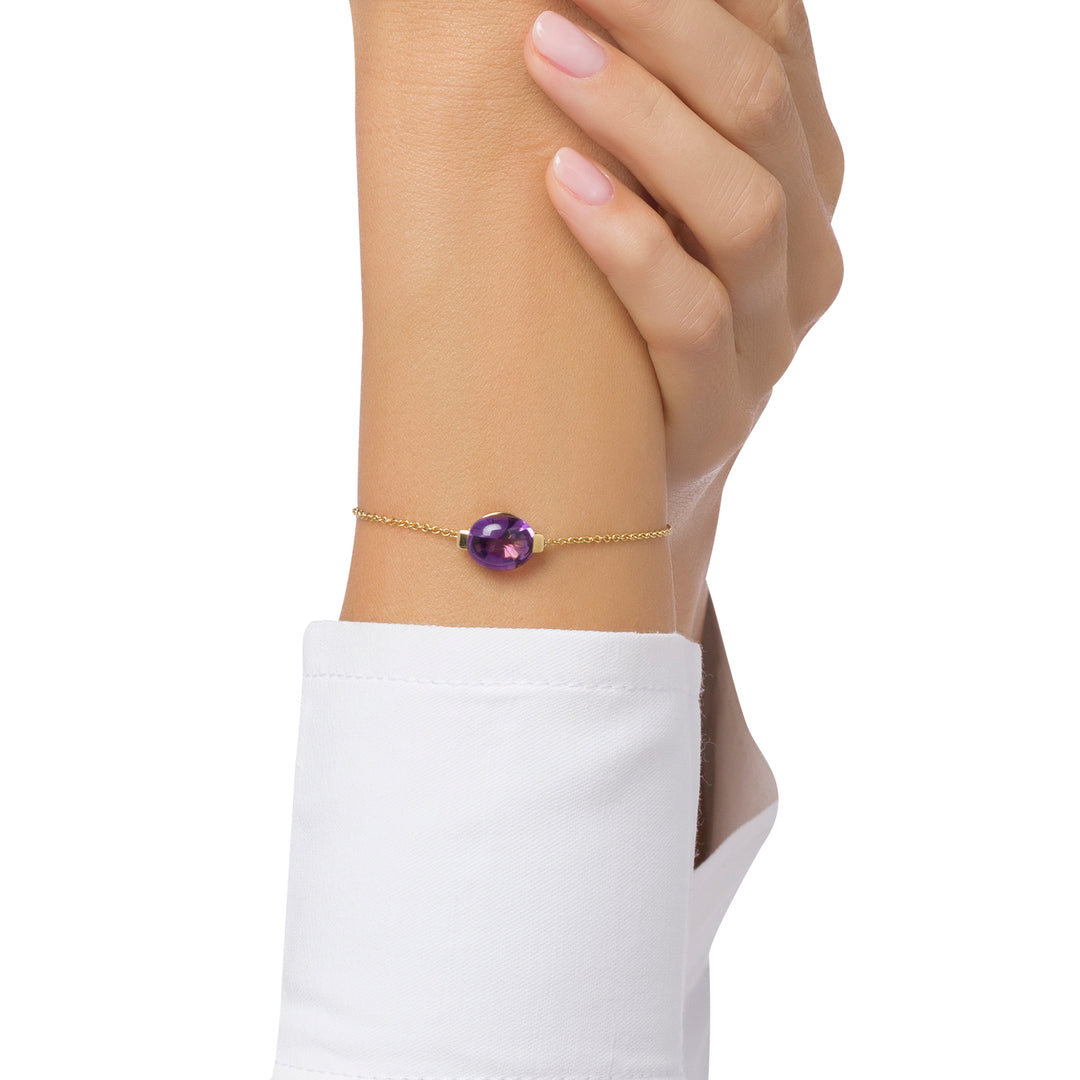 Purple Ice Round Cut Bracelet
