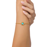 Load image into Gallery viewer, Golden Web Turquoise Bracelet