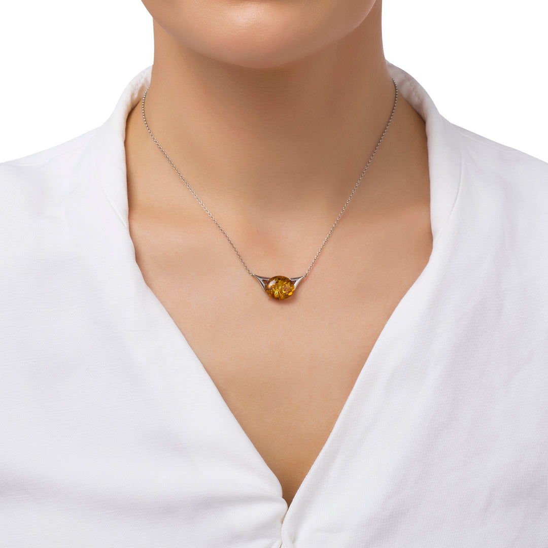 Eye of Amber Necklace