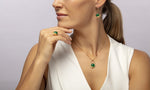 Load image into Gallery viewer, Flower Garland Deep Green Earrings
