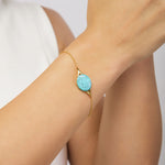 Load image into Gallery viewer, Eye of Turquoise Bracelet
