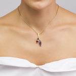 Load image into Gallery viewer, Morning Dew Purple &amp; Cherry Pendant
