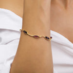 Load image into Gallery viewer, Morning Dew Purple &amp; Cherry Bracelet