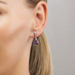 Load image into Gallery viewer, Morning Dew Purple Earrings
