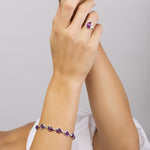 Load image into Gallery viewer, Morning Dew Purple Bracelet
