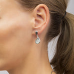 Load image into Gallery viewer, Morning Dew Pink &amp; Aqua Earrings