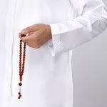 Load image into Gallery viewer, Baltic Cherry Amber 33 Beads Rosary Round Cut Faceted
