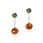 Load image into Gallery viewer, Silver Arch Honey Earrings