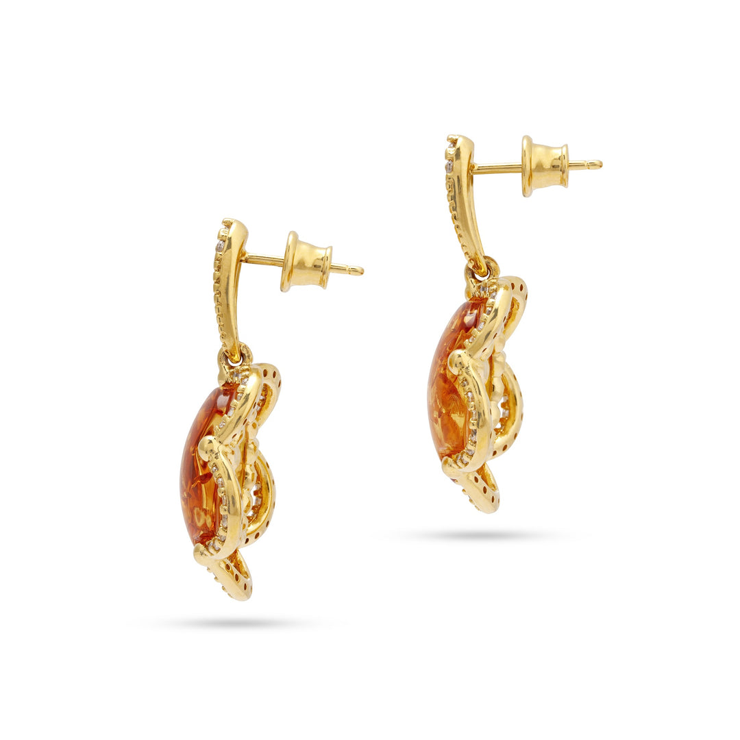 Sparkly Hibiscus Honey Earrings
