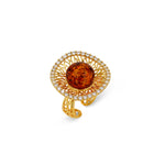 Load image into Gallery viewer, Goddess of Zircons Honey Ring
