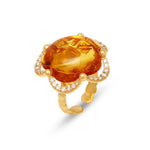 Load image into Gallery viewer, Sparkly Hibiscus Honey Ring