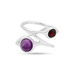 Load image into Gallery viewer, Silver Orbit Purple Ring