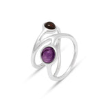 Load image into Gallery viewer, Silver Orbit Purple Ring