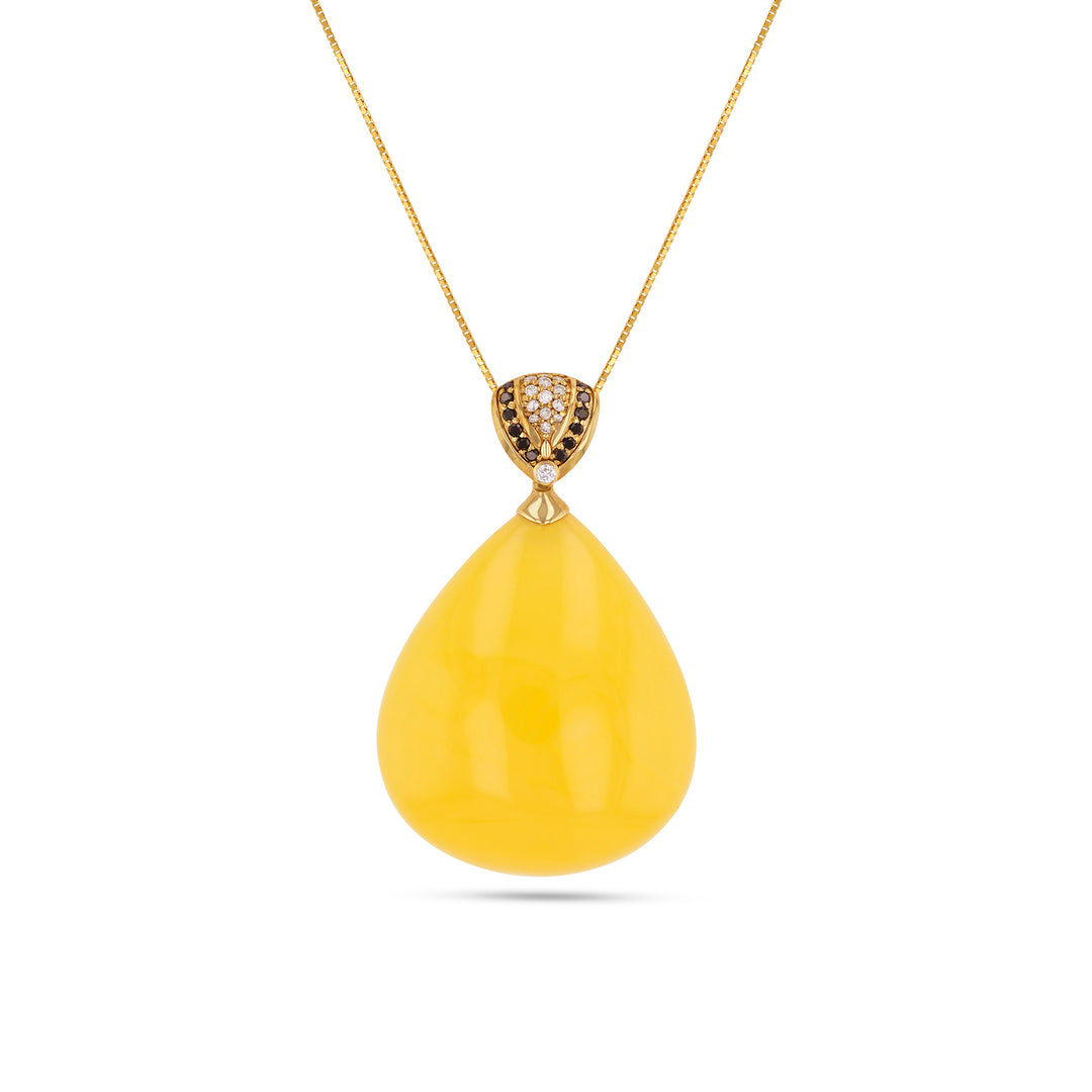 Queen of White Amber Pendant