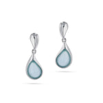 Load image into Gallery viewer, Morning Dew Pink &amp; Aqua Earrings
