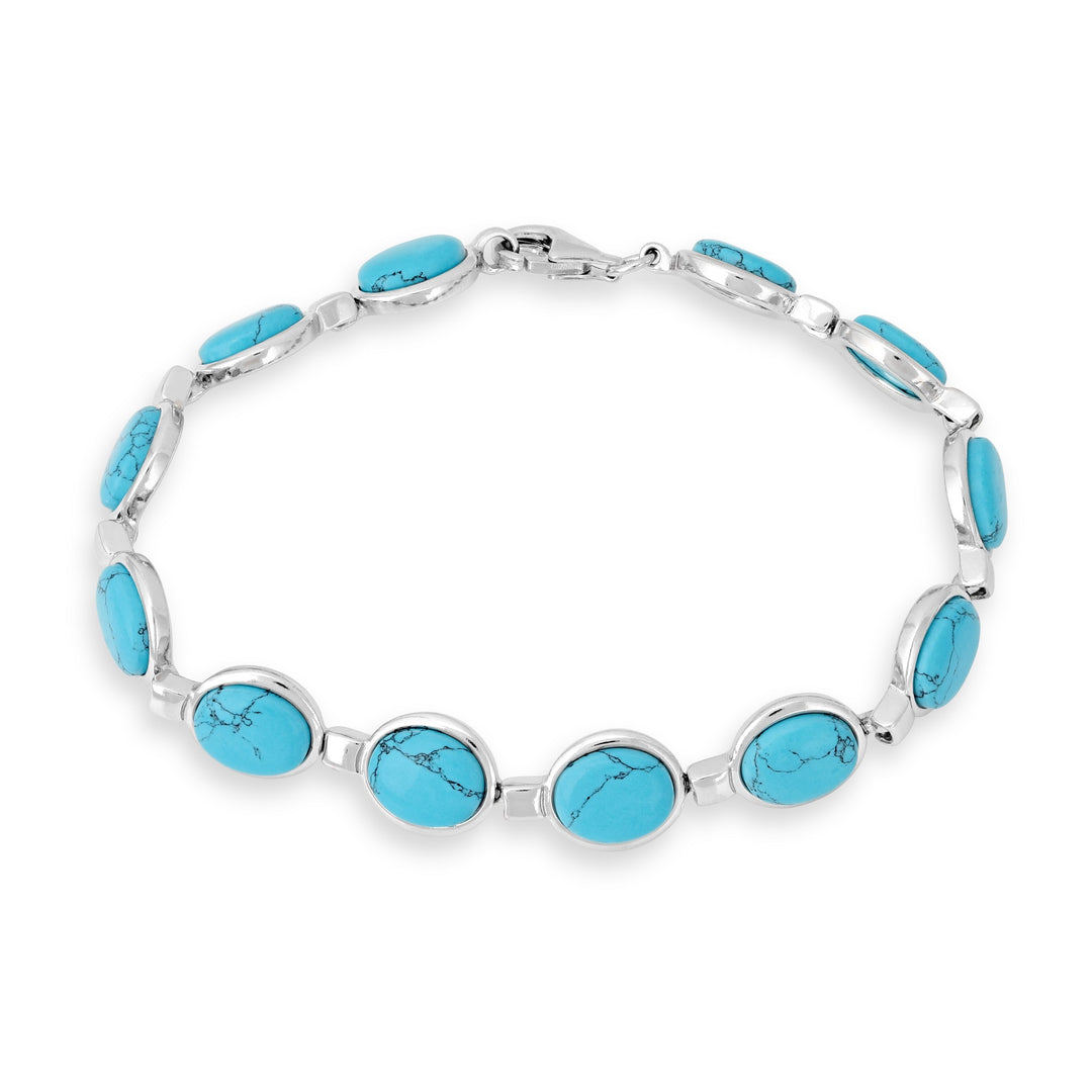 Oval Amulet Turquoise Bracelet