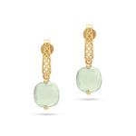 Load image into Gallery viewer, Frozen Lake Square Cut Green Earrings
