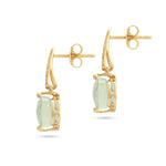 Load image into Gallery viewer, Frozen Lake Square Cut Green Earrings