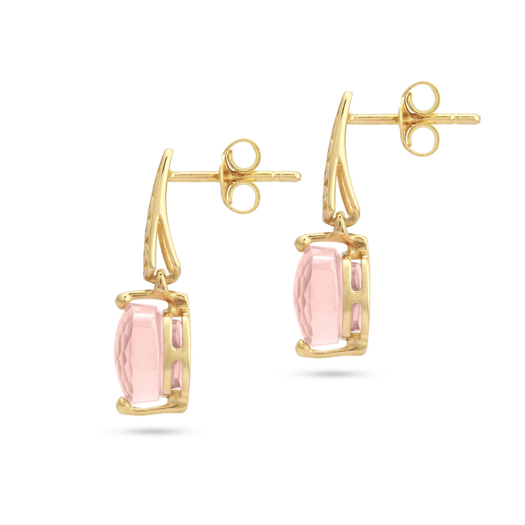 Frozen Lake Square Cut Pink Earrings