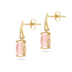 Load image into Gallery viewer, Frozen Lake Square Cut Pink Earrings

