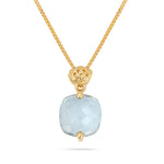 Load image into Gallery viewer, Frozen Lake Square Cut Blue Pendant