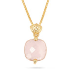 Load image into Gallery viewer, Frozen Lake Square Cut Pink Pendant
