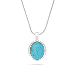 Load image into Gallery viewer, Oval Amulet Turquoise Pendant
