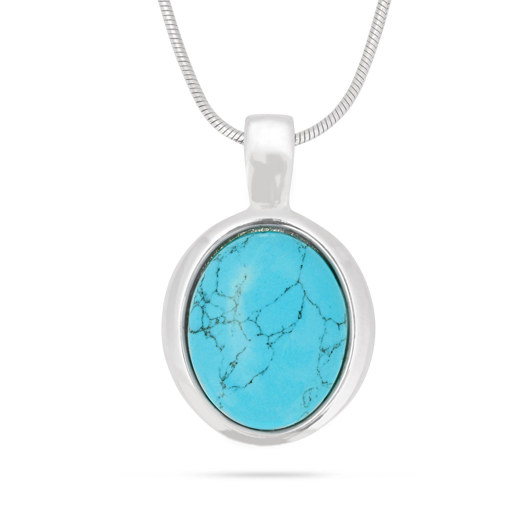 Oval Amulet Turquoise Pendant
