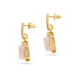 Load image into Gallery viewer, Raw Cut Hazy Pink Earrings