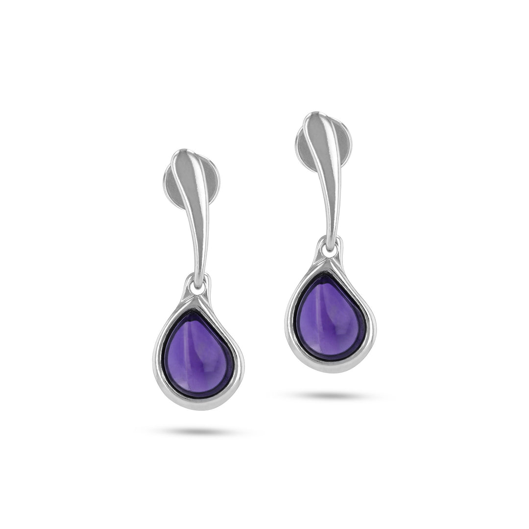 Morning Dew Purple Earrings