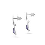 Load image into Gallery viewer, Morning Dew Purple Earrings
