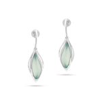 Load image into Gallery viewer, Silver Storm Aqua Earrings