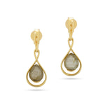 Load image into Gallery viewer, Morning Dew Hazy Grey Drop Earrings