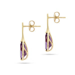 Load image into Gallery viewer, Purple Ice Drop Cut Earrings