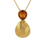 Load image into Gallery viewer, Sunny Leaf Print Honey Pendant
